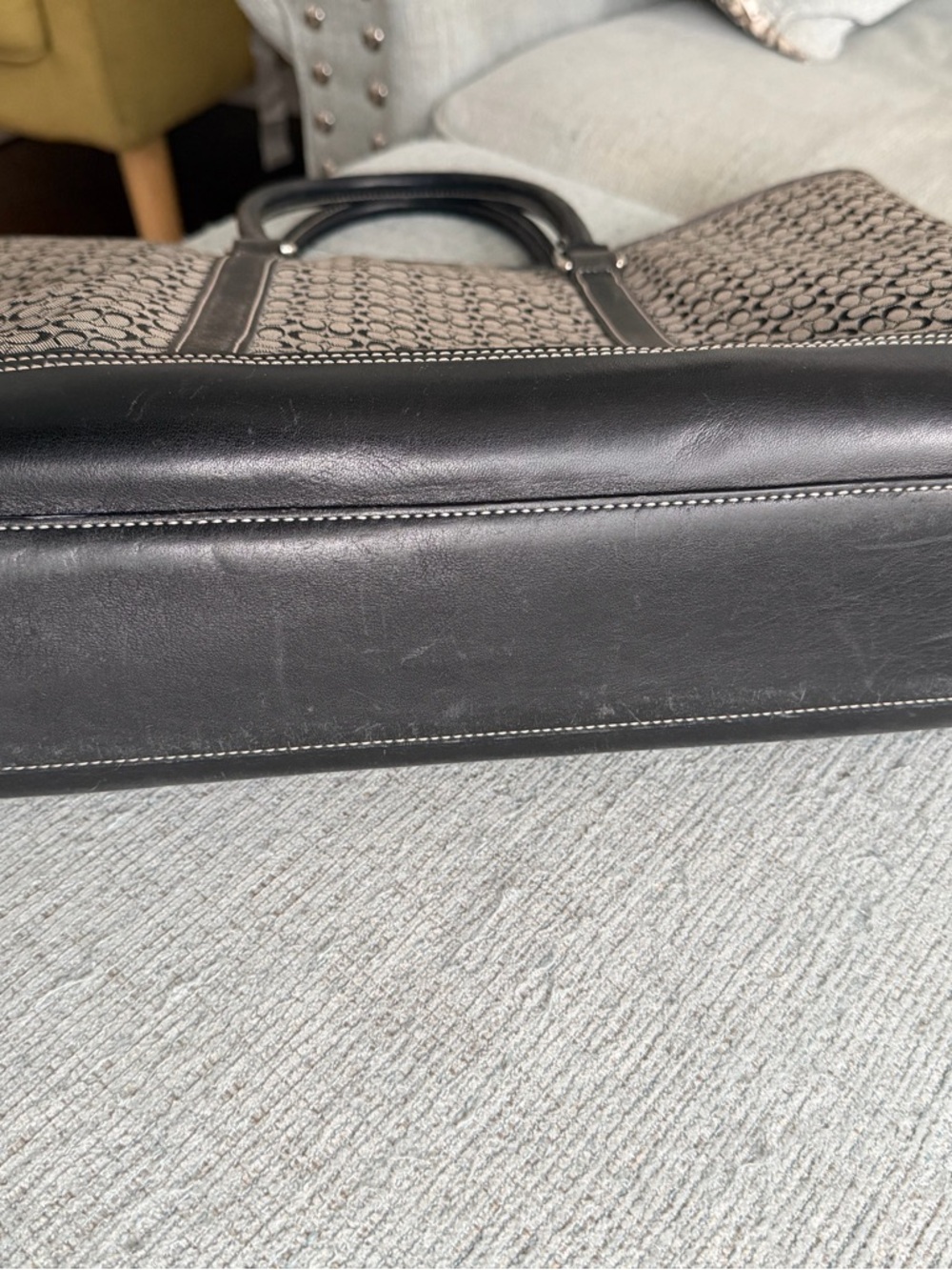 Coach Brown and Black Monogram briefcase - Picture 3 of 5